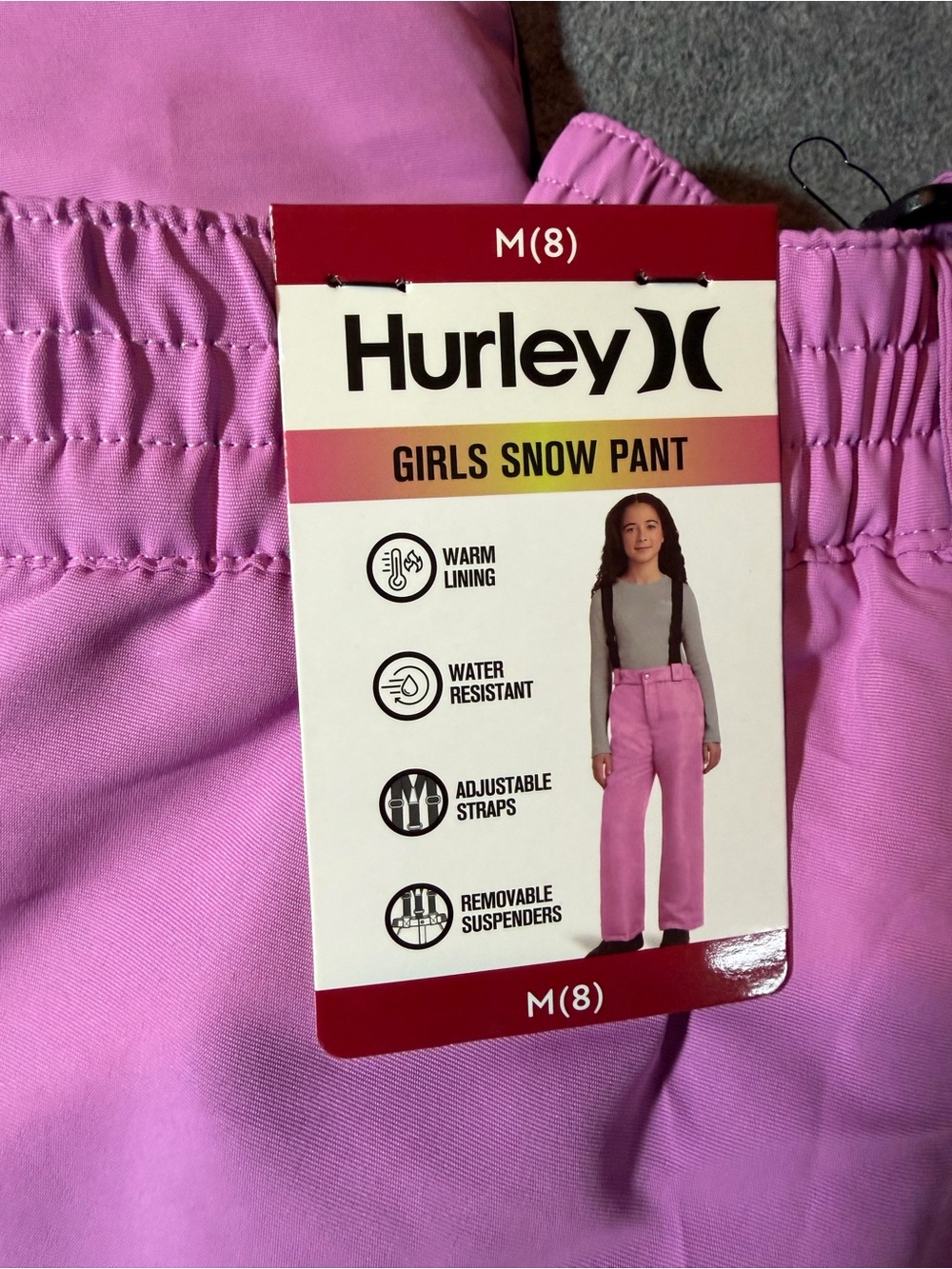 Hurley Girls Snow Pants - Light Pink